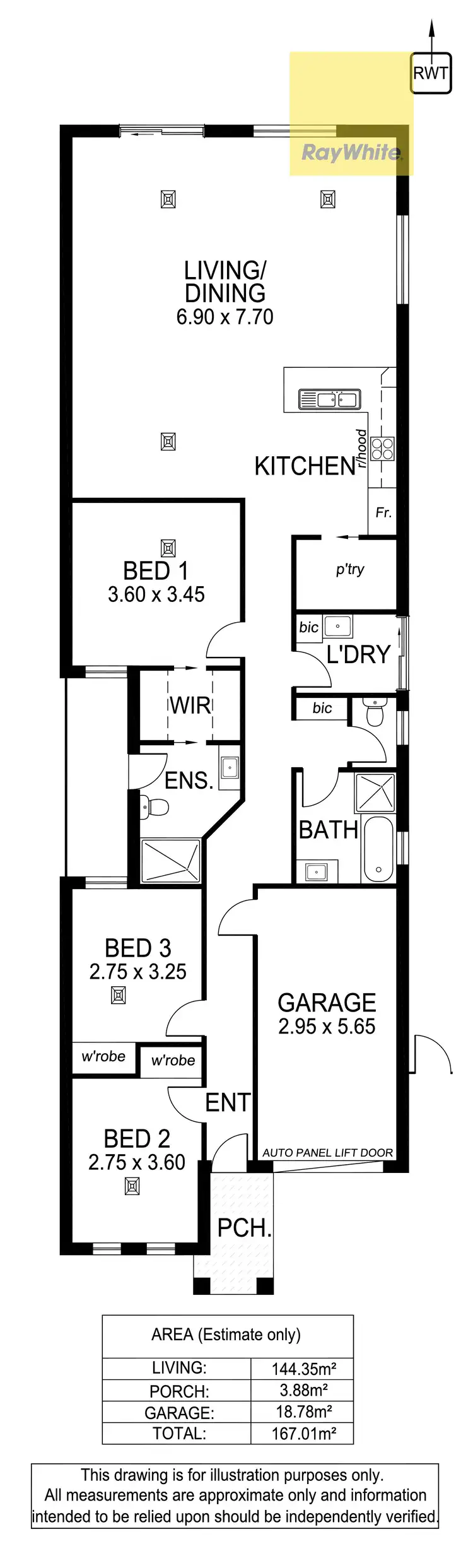 Floorplan of Homely house listing, 45A Condada Avenue, Park Holme SA 5043