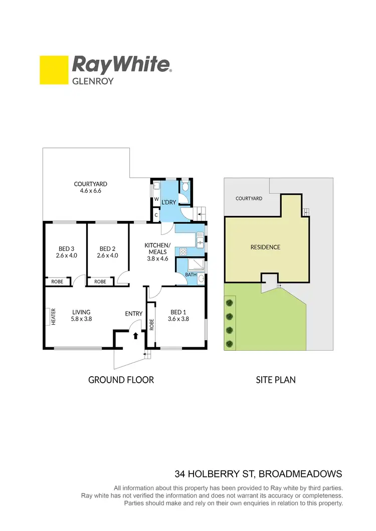 Floorplan of Homely house listing, 34 Holberry Street, Broadmeadows VIC 3047
