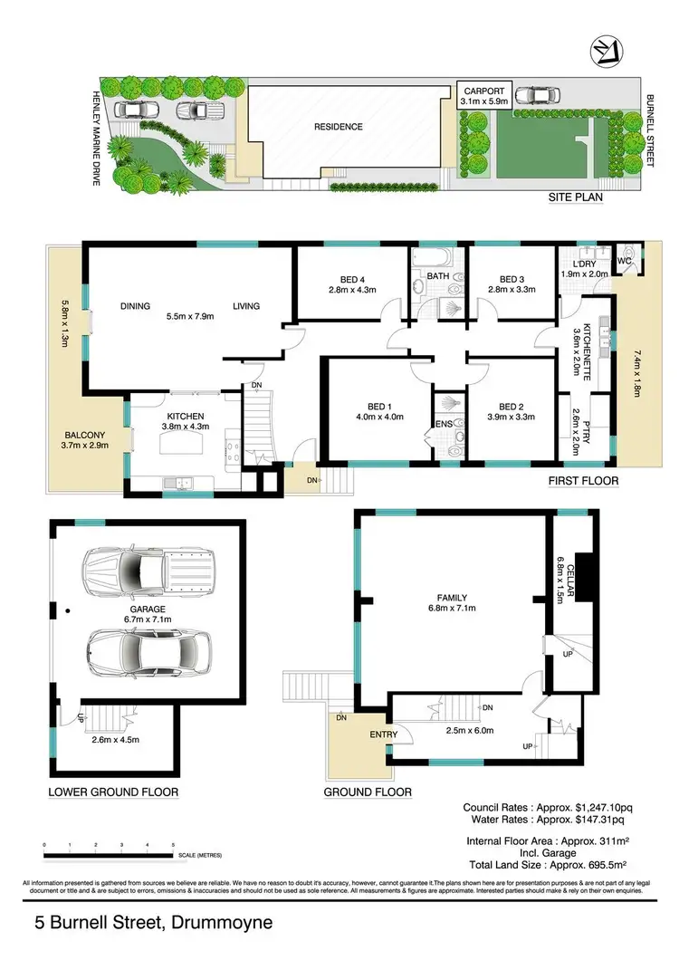 Floorplan of Homely house listing, 5 Burnell Street, Drummoyne NSW 2047