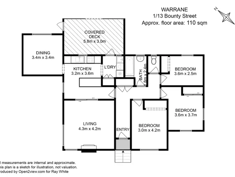 Floorplan of Homely house listing, 1/13 Bounty Street, Warrane TAS 7018