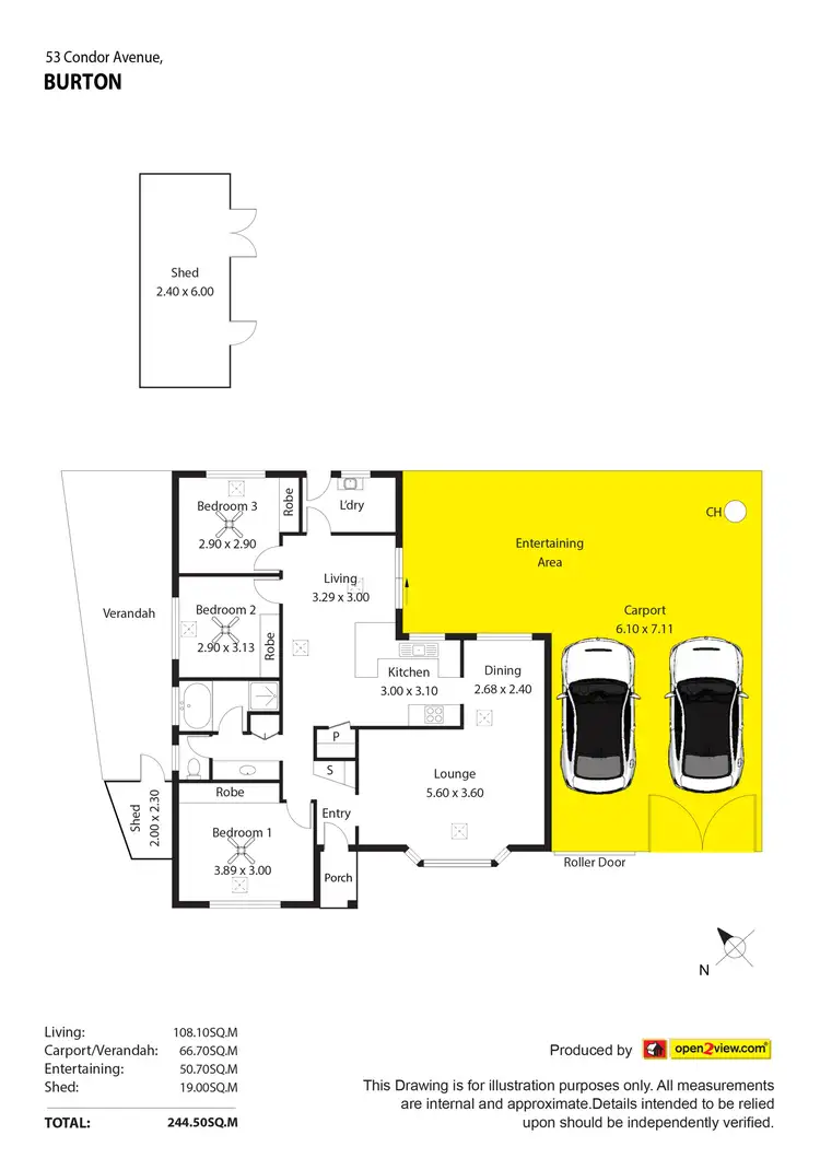 Floorplan of Homely house listing, 53 Condor Avenue, Burton SA 5110