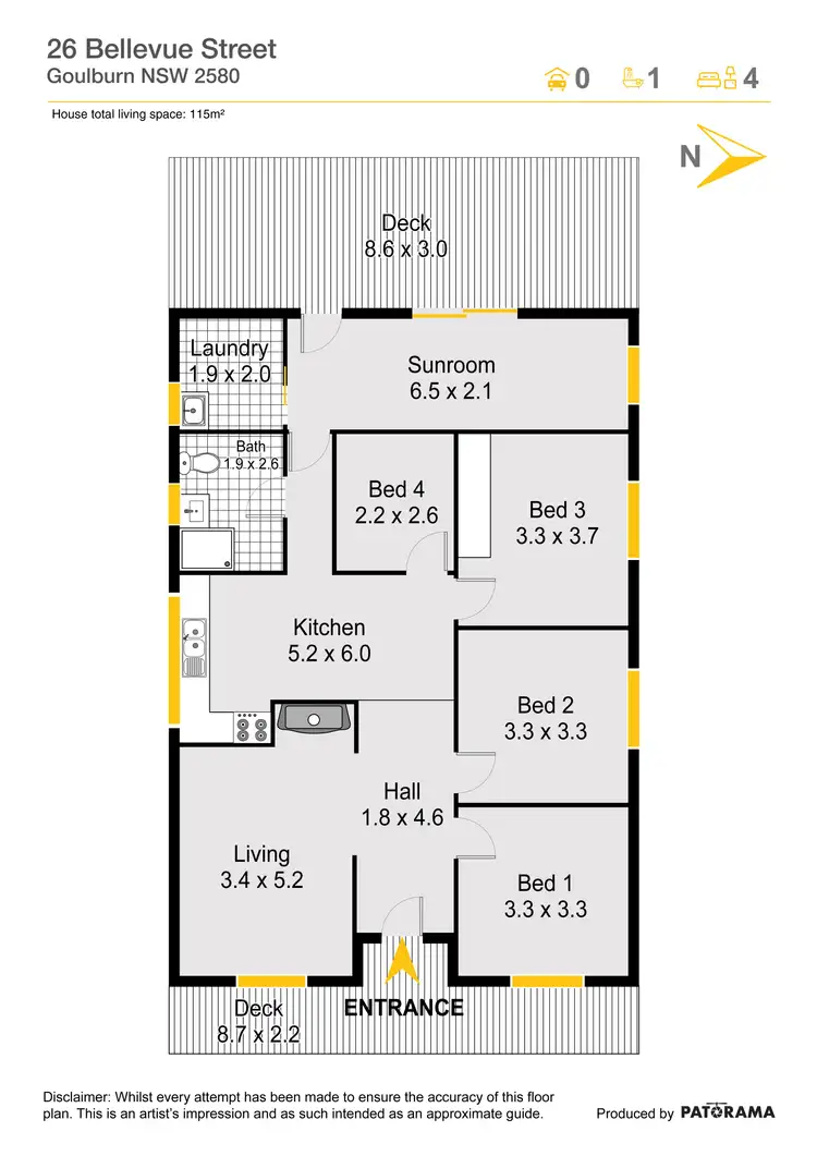Floorplan of Homely house listing, 26 Bellevue Street, Goulburn NSW 2580