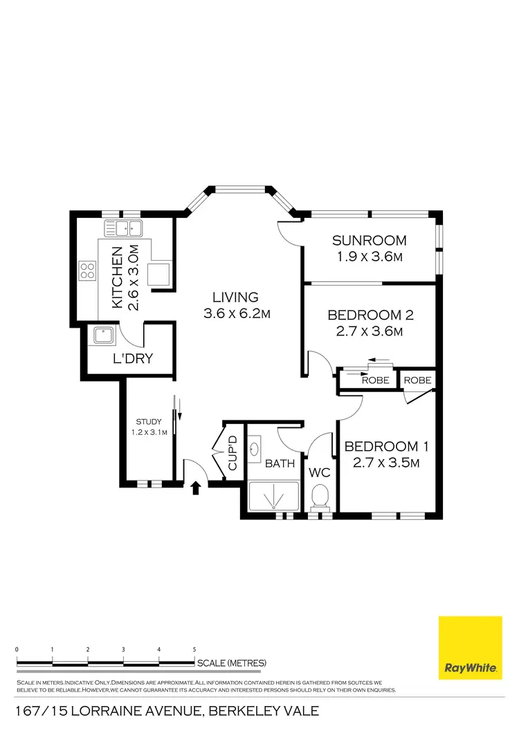 Floorplan of Homely retirement listing, 167/15 Lorraine Avenue, Berkeley Vale NSW 2261