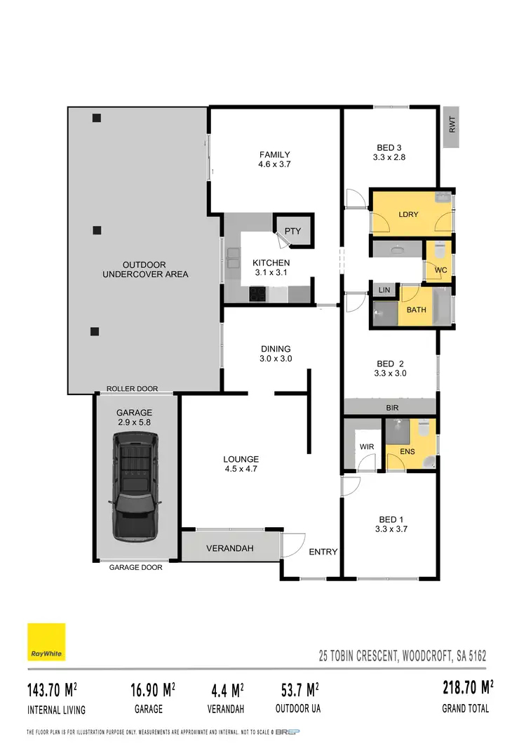 Floorplan of Homely house listing, 25 Tobin Crescent, Woodcroft SA 5162