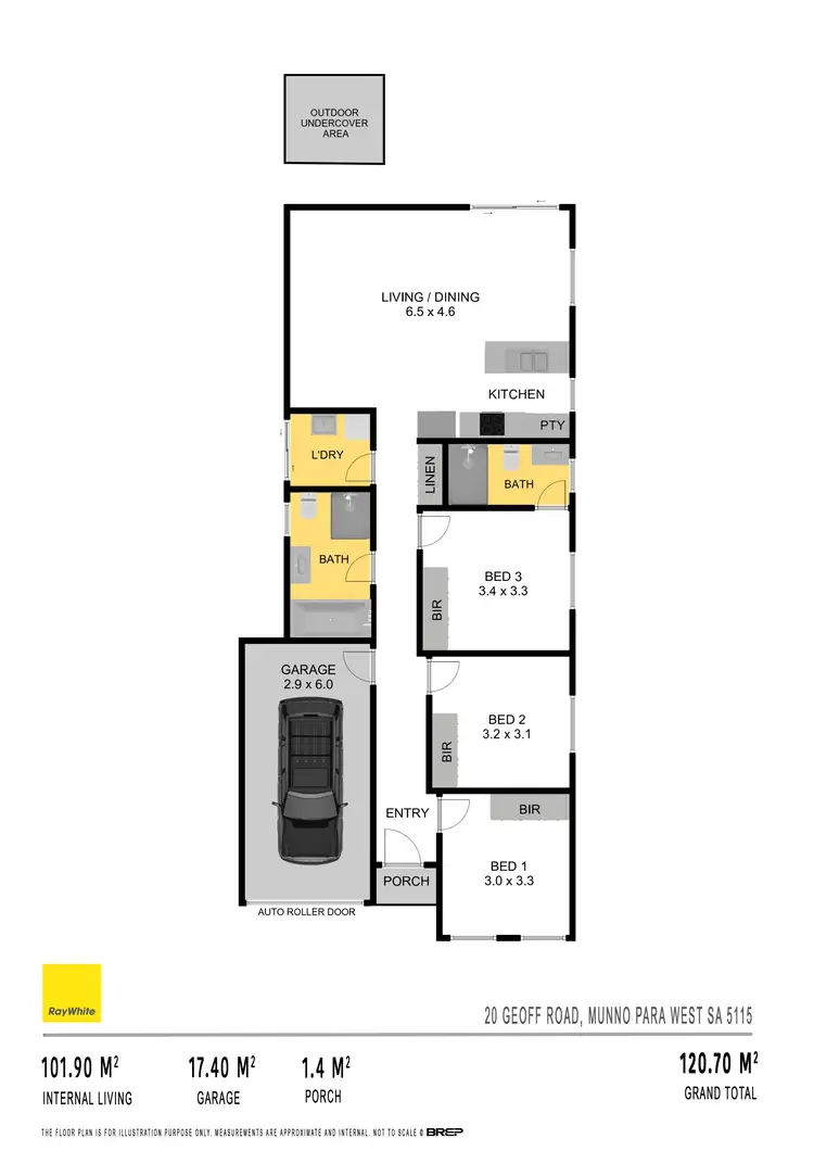 Floorplan of Homely house listing, 20 Geoff Road, Munno Para West SA 5115