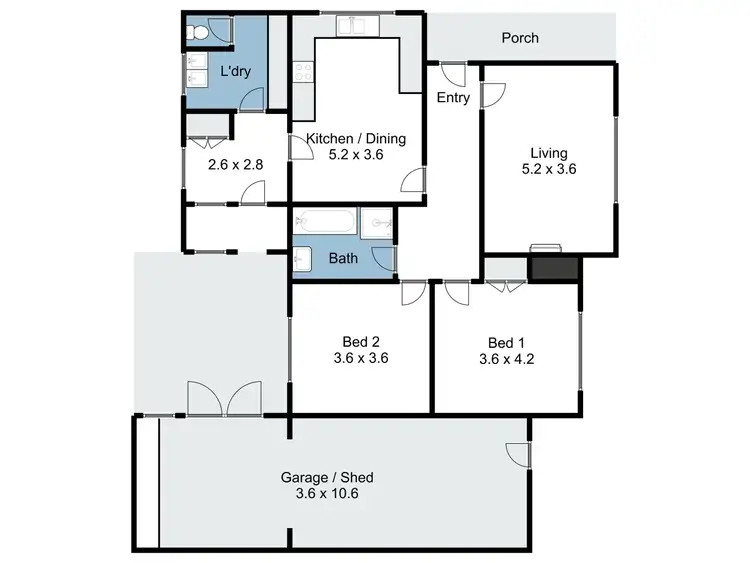 Floorplan of Homely house listing, 10 Harrison Avenue, Benalla VIC 3672