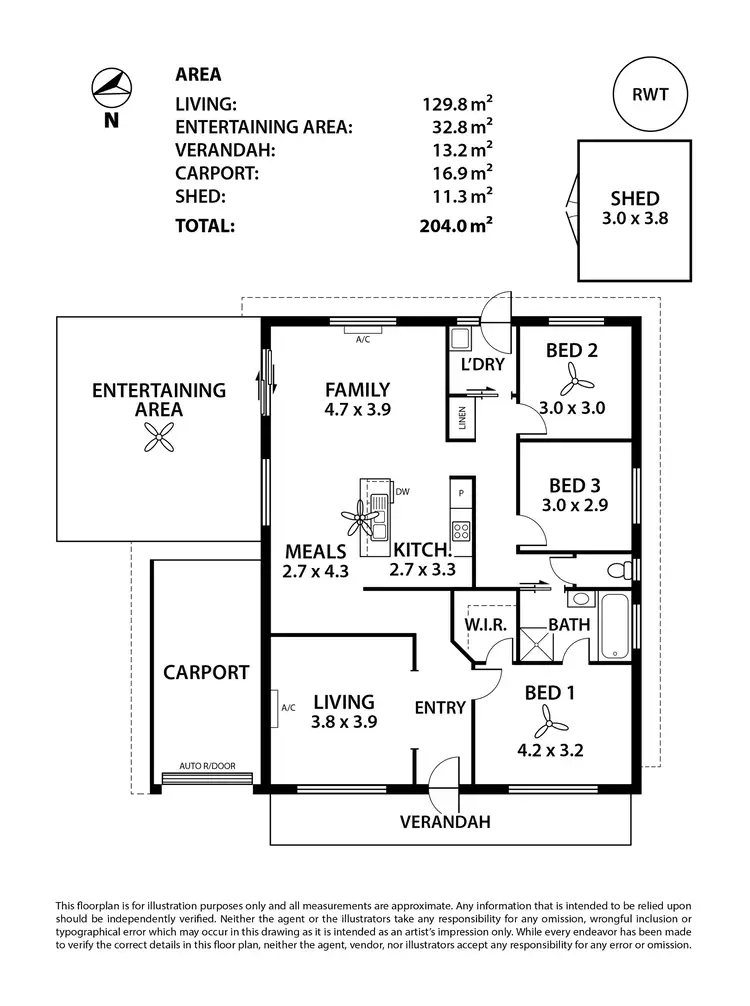 Floorplan of Homely house listing, 25 St Andrews Drive, Strathalbyn SA 5255