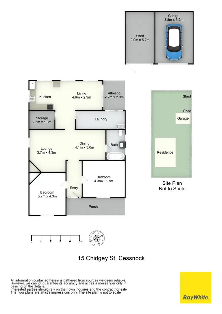 Floorplan of Homely house listing, 15 Chidgey Street, Cessnock NSW 2325