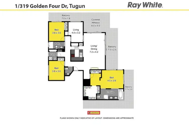 Floorplan of Homely apartment listing, 1/319 Golden Four Drive, Tugun QLD 4224