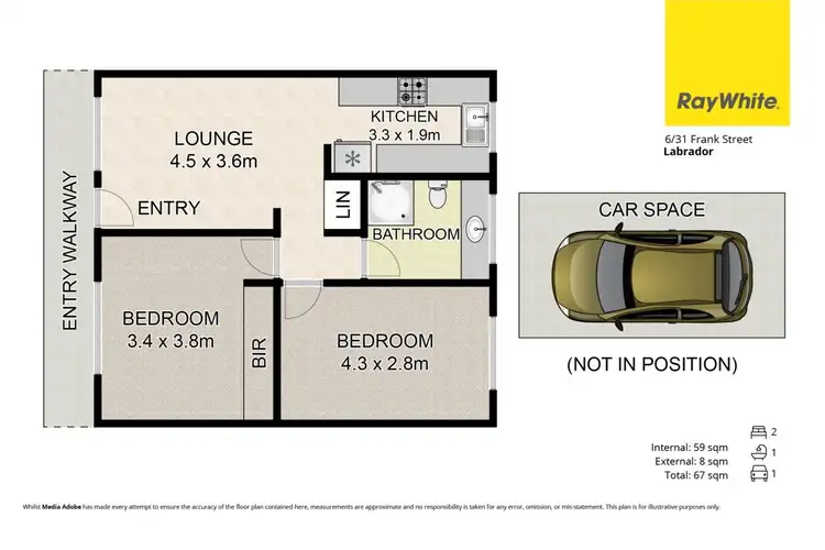 Floorplan of Homely unit listing, 6/31 Frank Street, Labrador QLD 4215