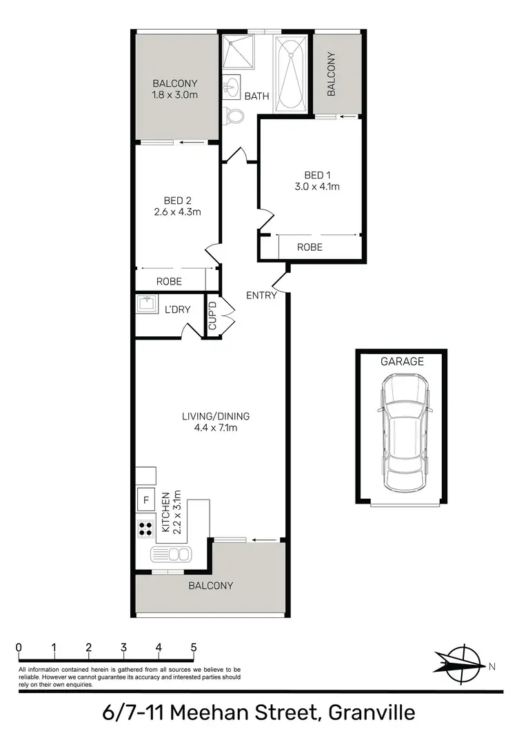 Floorplan of Homely unit listing, 6/7-11 Meehan Street, Granville NSW 2142