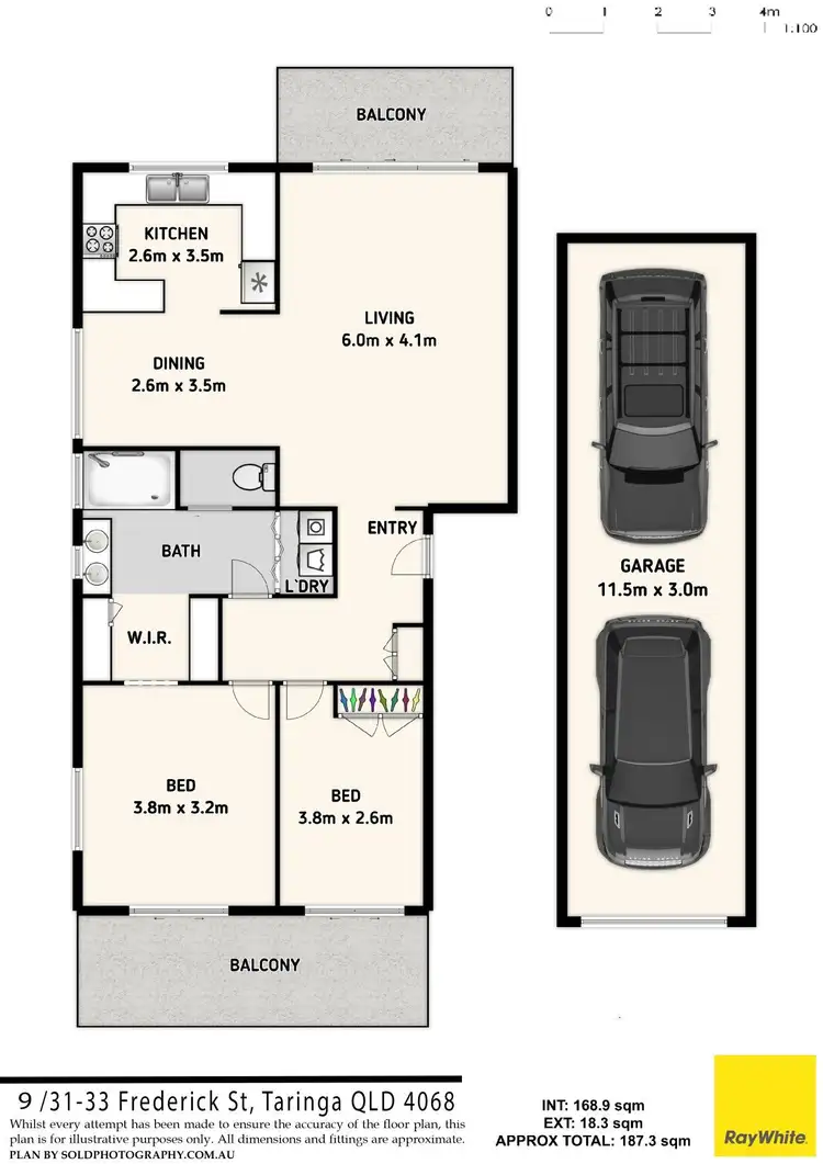 Floorplan of Homely apartment listing, 9/31 Frederick Street, Taringa QLD 4068