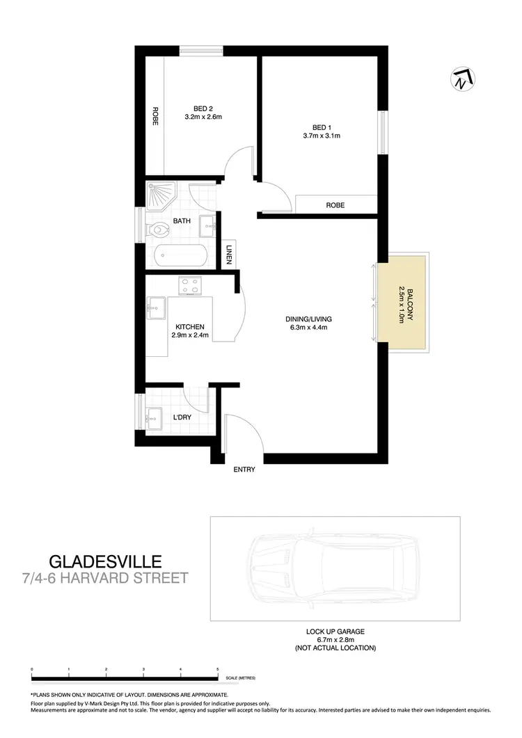 Floorplan of Homely apartment listing, 7/4-6 Harvard Street, Gladesville NSW 2111