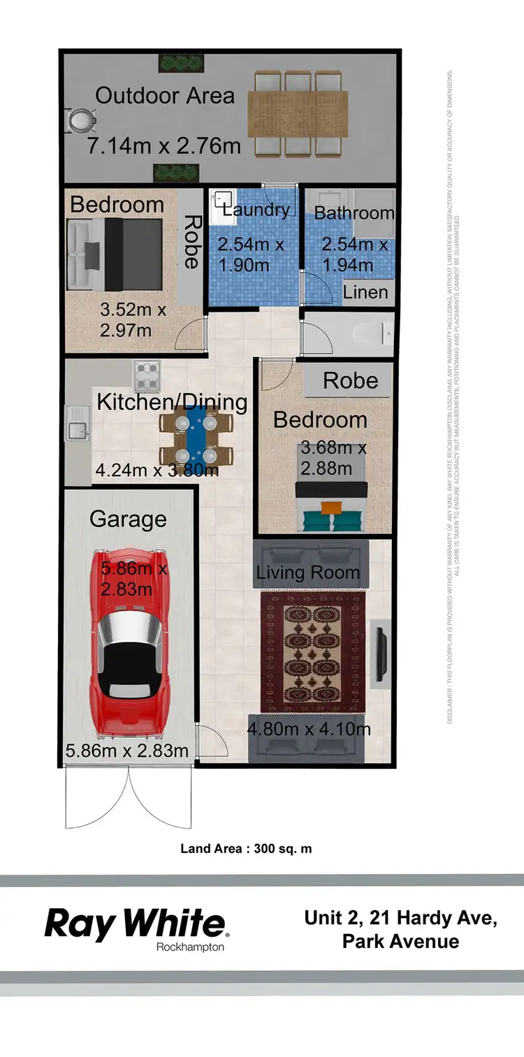 Floorplan of Homely unit listing, 2/21 Hardy Avenue, Park Avenue QLD 4701