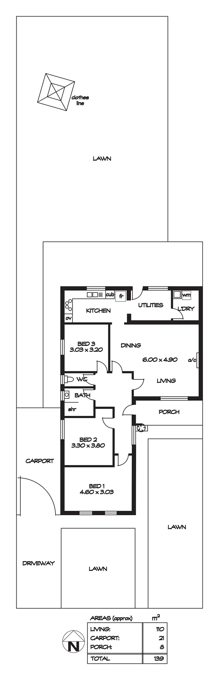 Floorplan of Homely house listing, 66A Leslie Avenue, Blair Athol SA 5084