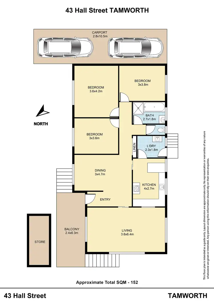 Floorplan of Homely house listing, 43 Hall Street, Tamworth NSW 2340