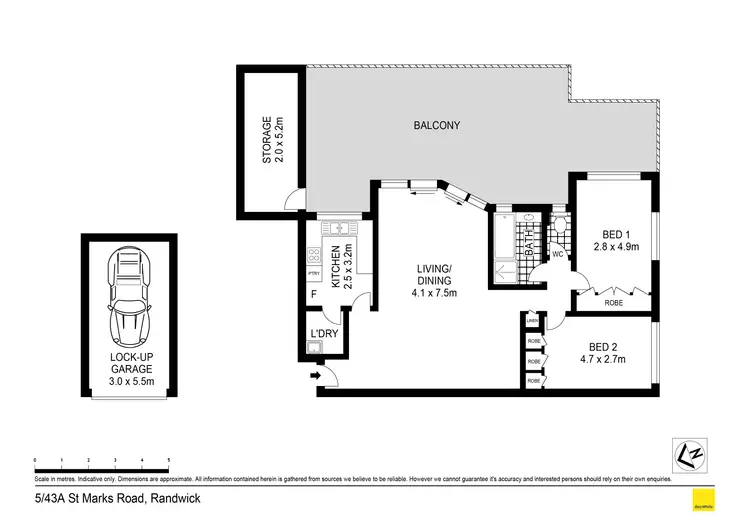 Floorplan of Homely apartment listing, 5/43A St Marks Road, Randwick NSW 2031