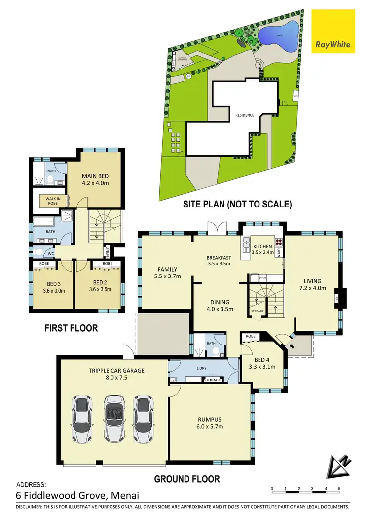 Floorplan of Homely house listing, 6 Fiddlewood Grove, Menai NSW 2234