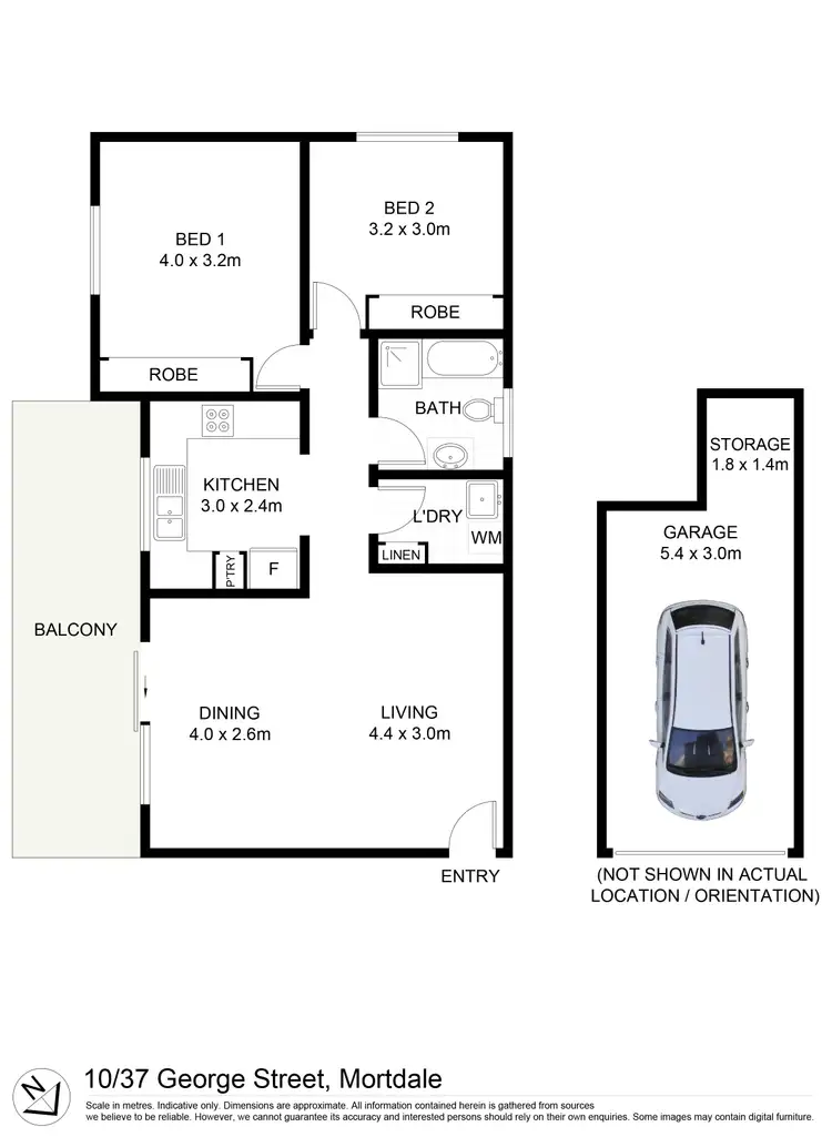 Floorplan of Homely unit listing, 10/37 George Street, Mortdale NSW 2223