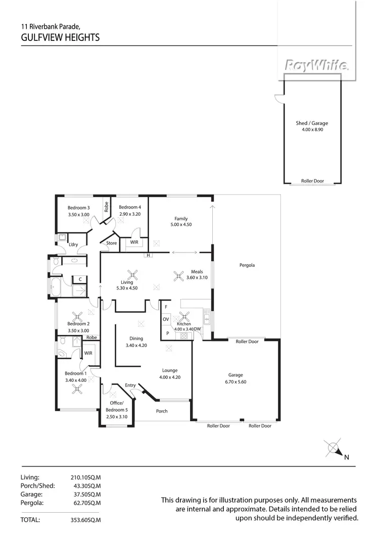 Floorplan of Homely house listing, 11 Riverbank Parade, Gulfview Heights SA 5096