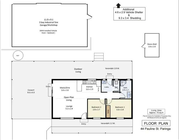Floorplan of Homely house listing, 44 Pauline Street, Paringa SA 5340