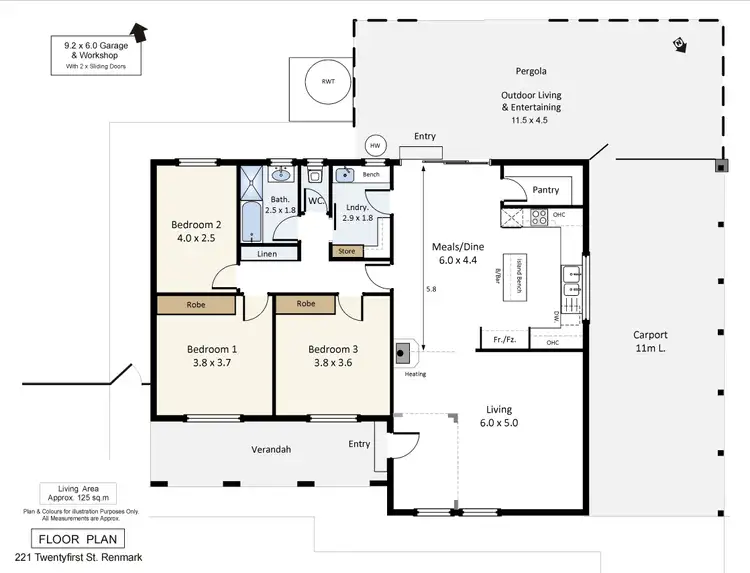 Floorplan of Homely house listing, 221 Twentyfirst Street, Renmark SA 5341