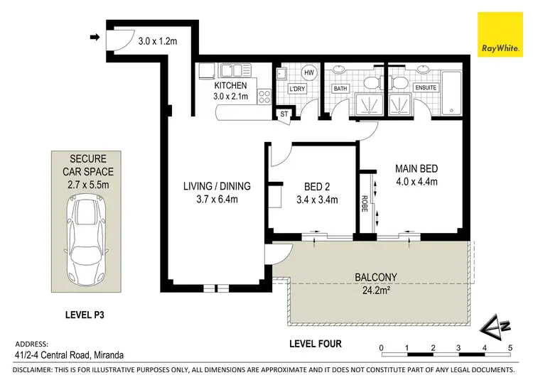 Floorplan of Homely unit listing, 41/2-4 Central Road, Miranda NSW 2228