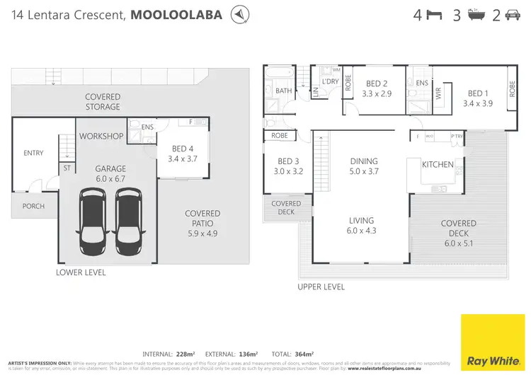 Floorplan of Homely house listing, 14 Lentara Crescent, Mooloolaba QLD 4557
