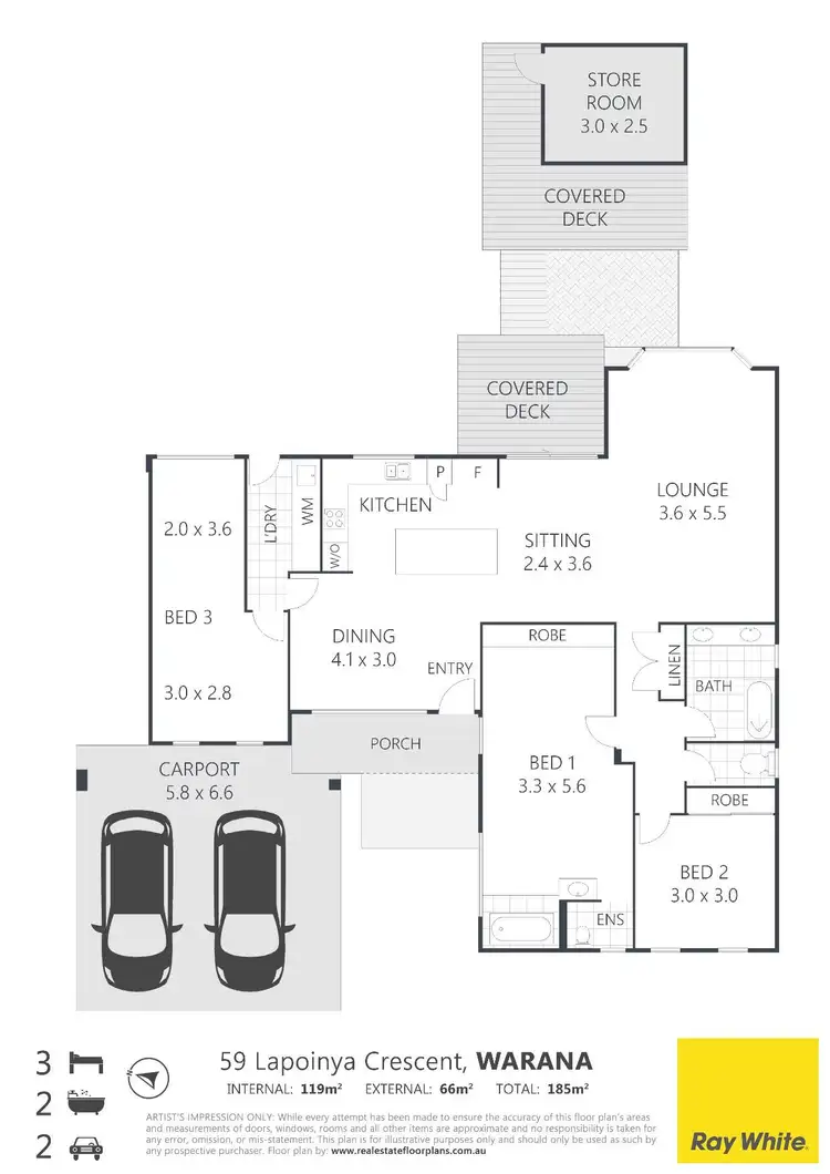 Floorplan of Homely house listing, 59 Lapoinya Crescent, Warana QLD 4575