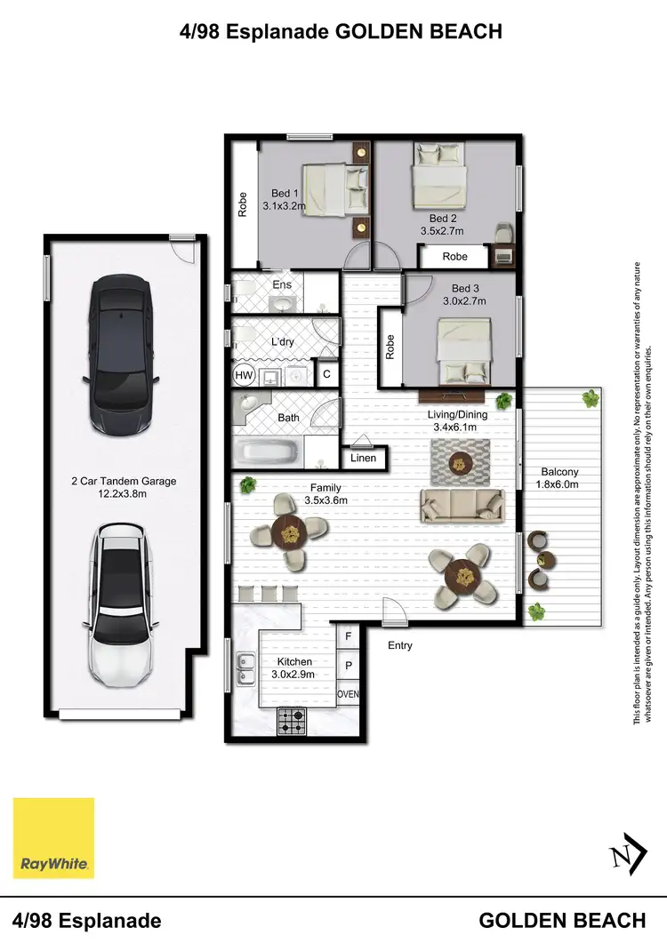 Floorplan of Homely unit listing, Unit 4/98 Esplanade, Golden Beach QLD 4551