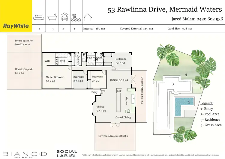 Floorplan of Homely house listing, 53 Rawlinna Drive, Mermaid Waters QLD 4218
