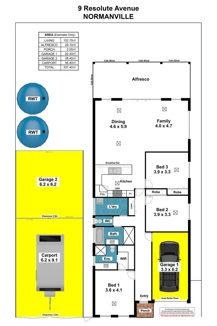 Floorplan of Homely house listing, 9 Resolute Avenue, Normanville SA 5204