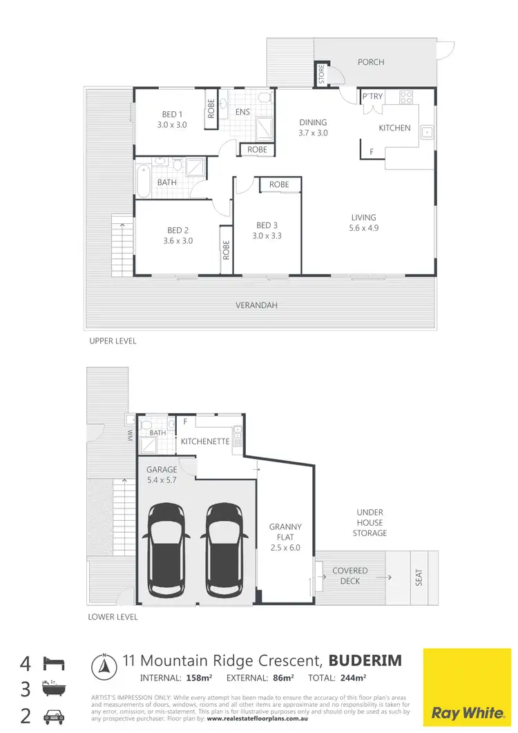 Floorplan of Homely house listing, 11 Mountain Ridge Crescent, Buderim QLD 4556