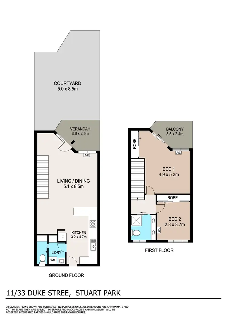 Floorplan of Homely townhouse listing, 11/33 Duke Street, Stuart Park NT 820