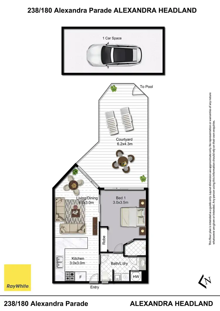 Floorplan of Homely unit listing, 239/180 Alexandra Parade, Alexandra Headland QLD 4572
