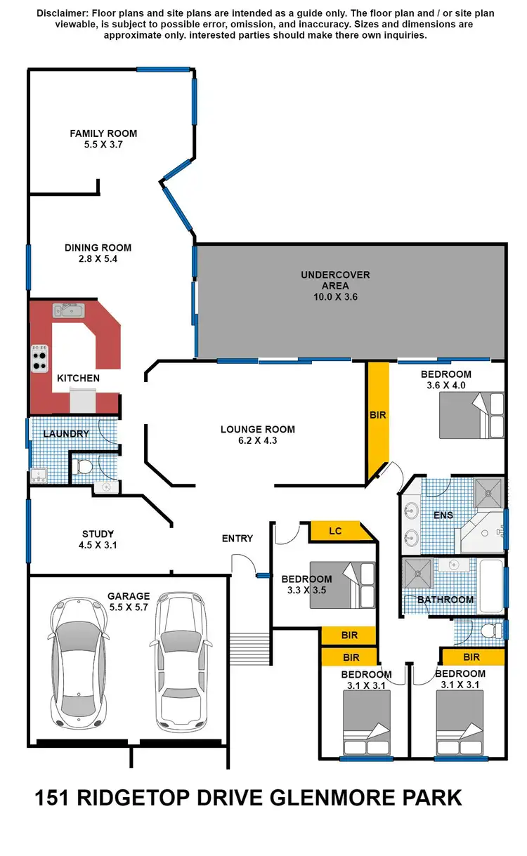 Floorplan of Homely house listing, 151 Ridgetop Drive, Glenmore Park NSW 2745