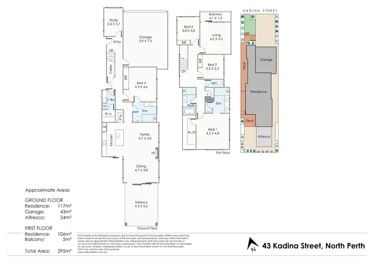 Floorplan of Homely house listing, 43 Kadina Street, North Perth WA 6006