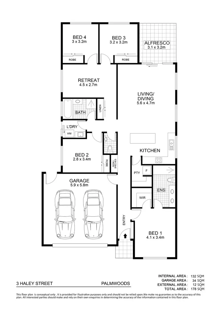 Floorplan of Homely house listing, 3 Haley Street, Palmview QLD 4553