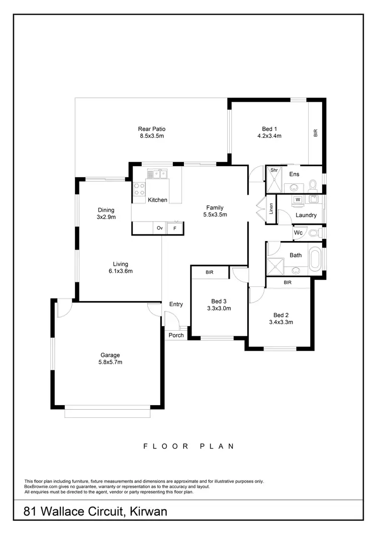 Floorplan of Homely house listing, 81 Wallace Circuit, Kirwan QLD 4817