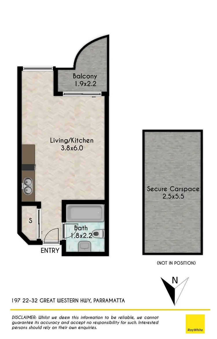 Floorplan of Homely apartment listing, 197/22-32 Great Western Highway, Parramatta NSW 2150