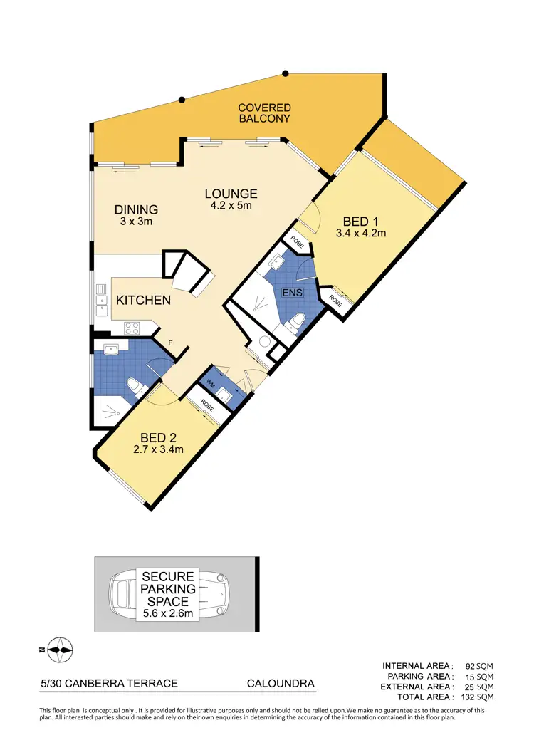 Floorplan of Homely unit listing, Unit 5/30 Canberra Terrace, Caloundra QLD 4551