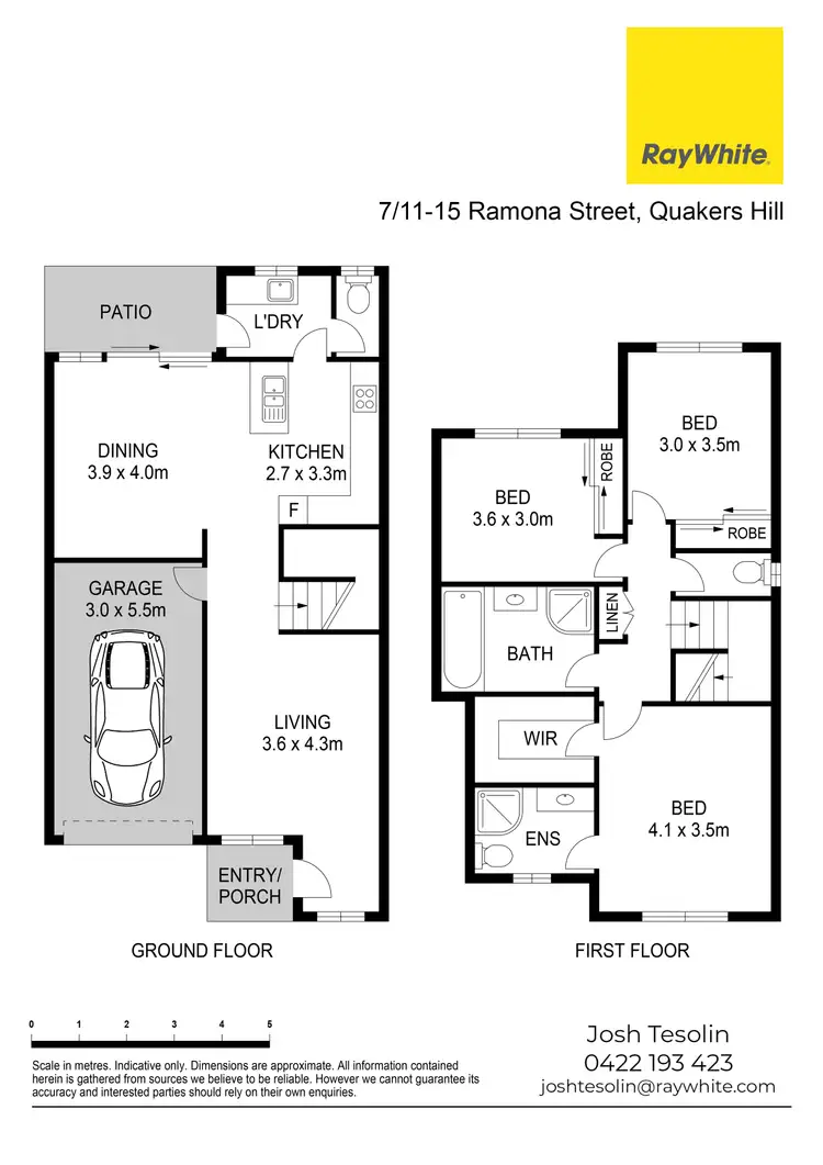 Floorplan of Homely townhouse listing, 7/11-15 Ramona Street, Quakers Hill NSW 2763