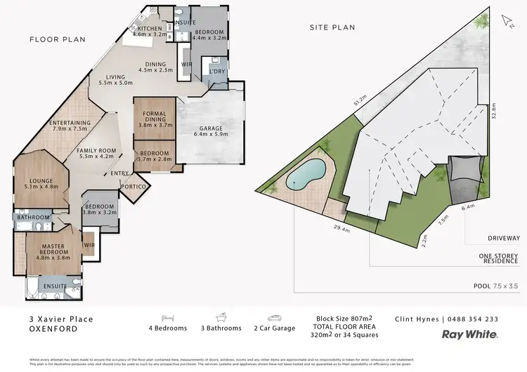 Floorplan of Homely house listing, 3 Xavier Place, Oxenford QLD 4210