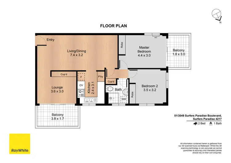 Floorplan of Homely apartment listing, 51/3049 Surfers Paradise Boulevard, Surfers Paradise QLD 4217