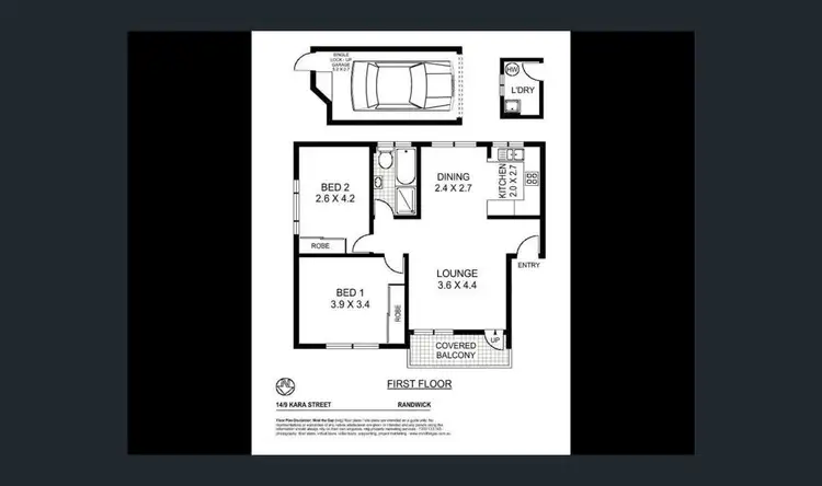 Floorplan of Homely apartment listing, 14/9 Kara Street, Randwick NSW 2031