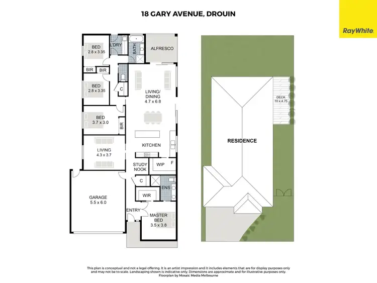 Floorplan of Homely house listing, 18 Gary Avenue, Drouin VIC 3818