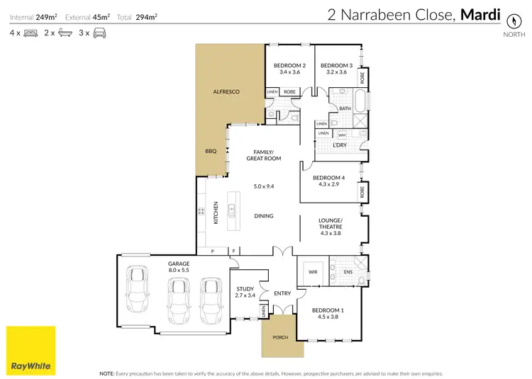 Floorplan of Homely house listing, 2 Narrabeen Close, Mardi NSW 2259