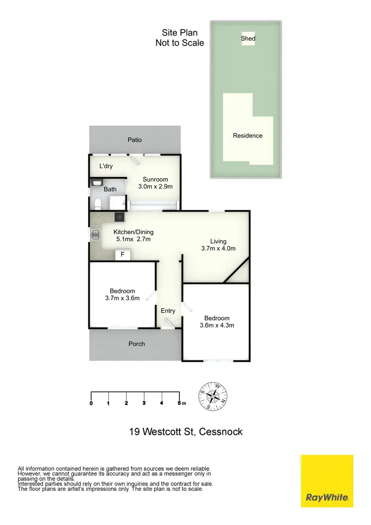 Floorplan of Homely house listing, 19 Westcott Street, Cessnock NSW 2325