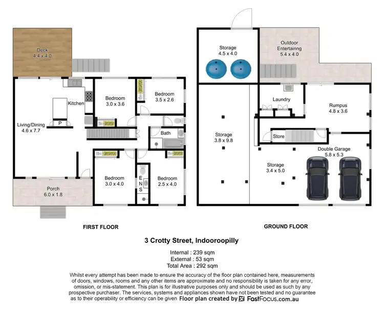 Floorplan of Homely house listing, 3 Crotty Street, Indooroopilly QLD 4068