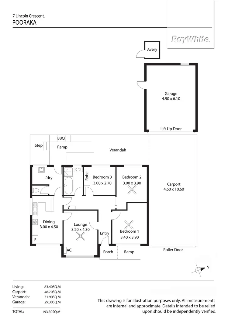 Floorplan of Homely house listing, 7 Lincoln Crescent, Pooraka SA 5095
